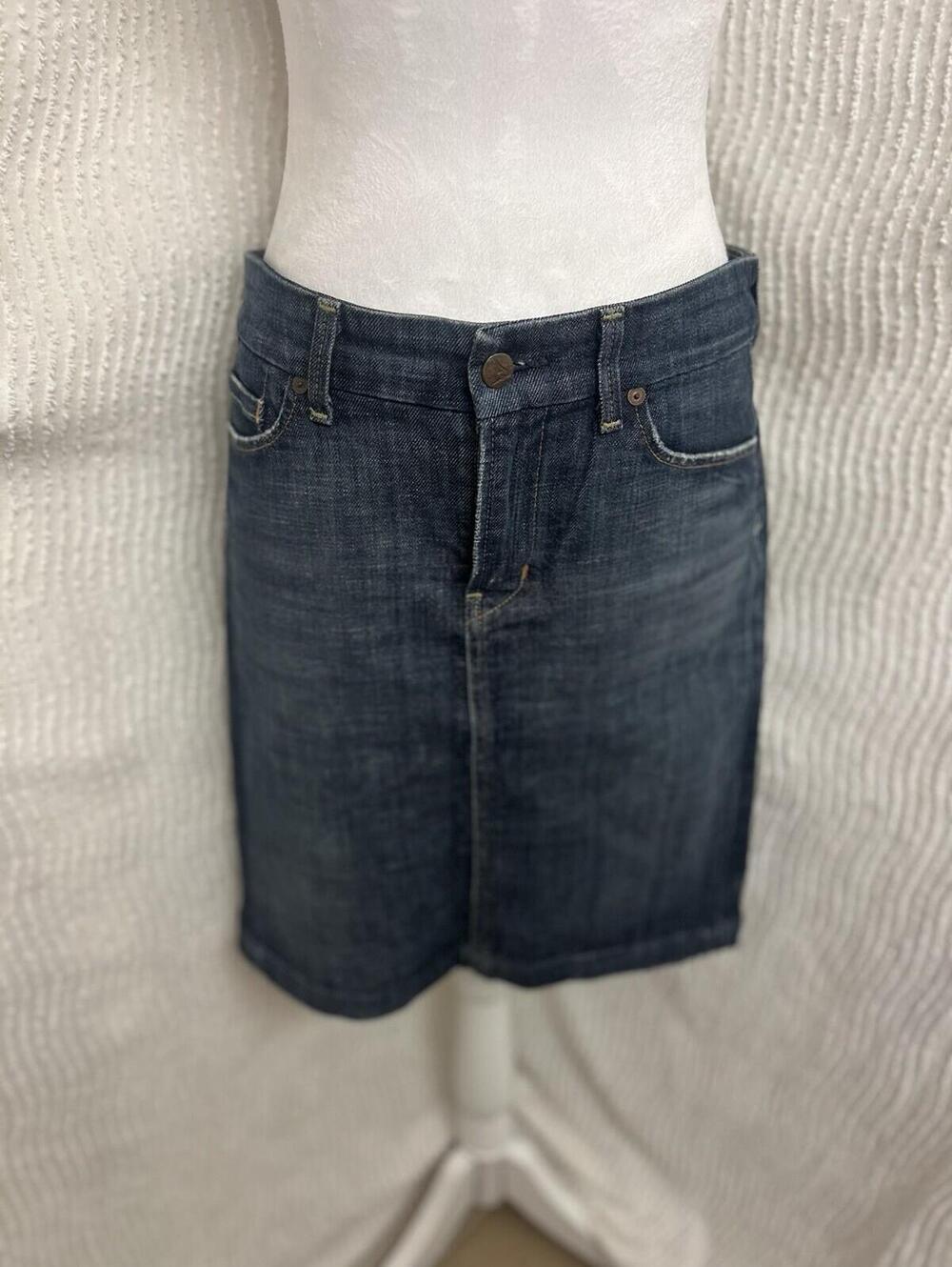Citizens of Humanity Novak Denim Pencil Skirt 28 Distressed Y2K Low Rose SIze 6